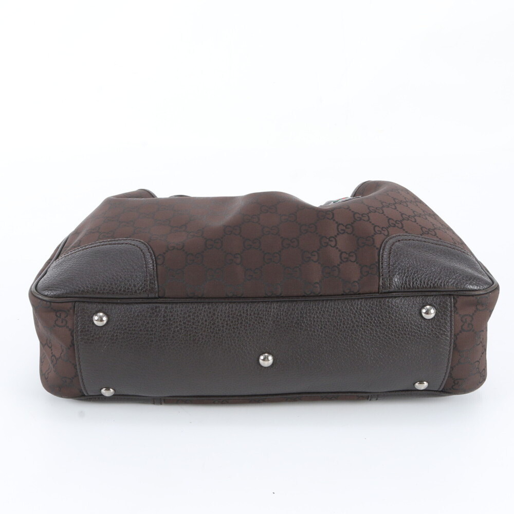 GUCCI Authentic Brown Leather Shoulder Bag - Picture 6 of 9